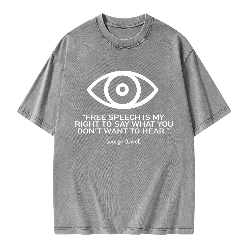 Pagewings Free Speech Is My Right To Say Unisex Washed T-shirt