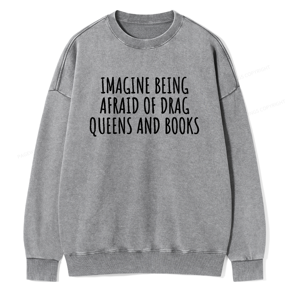 Pagewings Funny Liberal Shirt Unisex Washed Sweatshirt