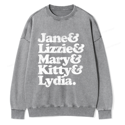 Pagewings Pride and Prejudice Unisex Washed Sweatshirt