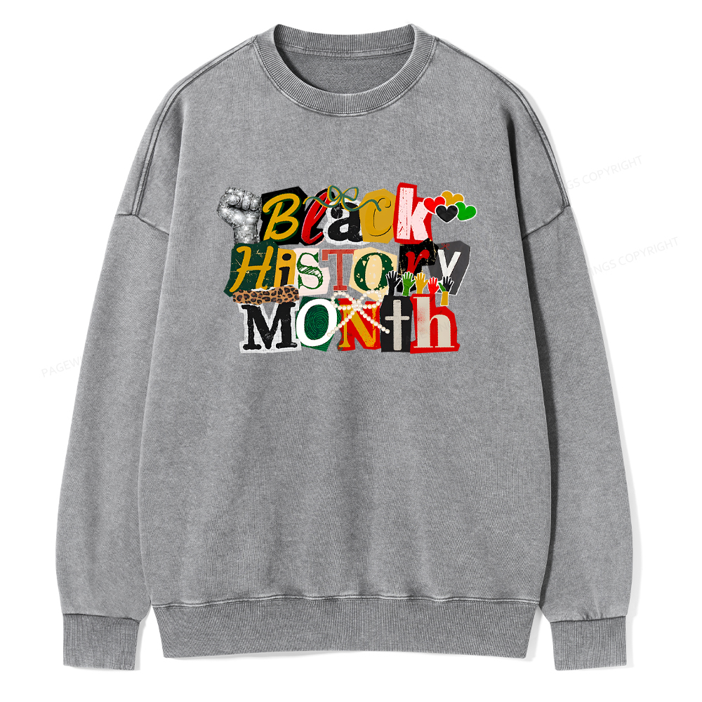 Pagewings Black History Month Washed Sweatshirt