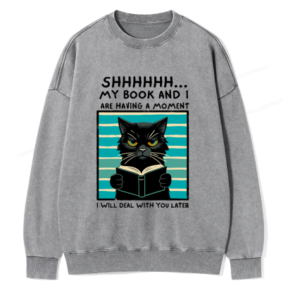 Pagewings My Book And I Are Having A Moment Washed Sweatshirt