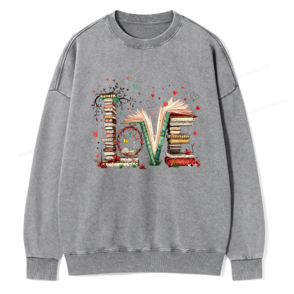Pagewings Book Lover Washed Sweatshirt