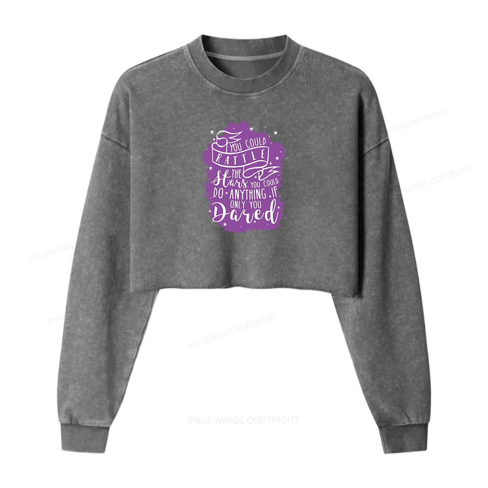 Pagewings  Rattle the Stars Washed Crop Sweatshirt
