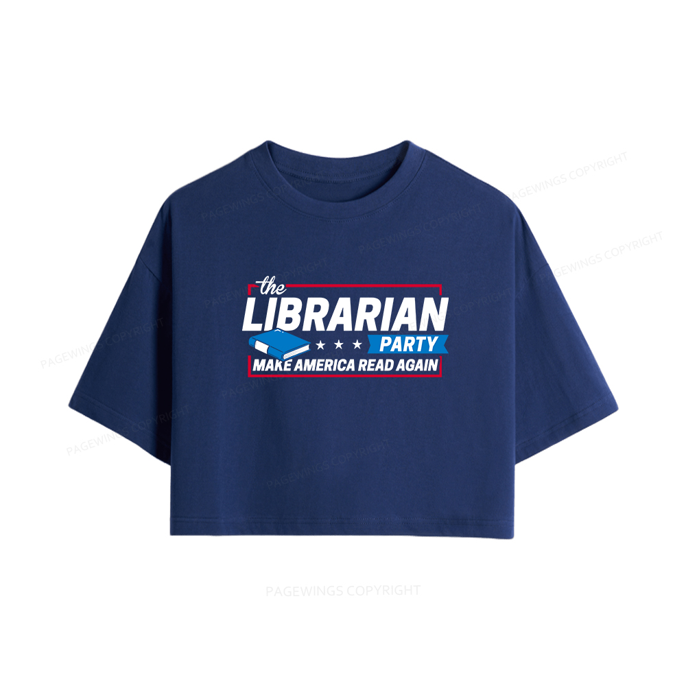 Pagewings The Librarian Party Women Crop Tops