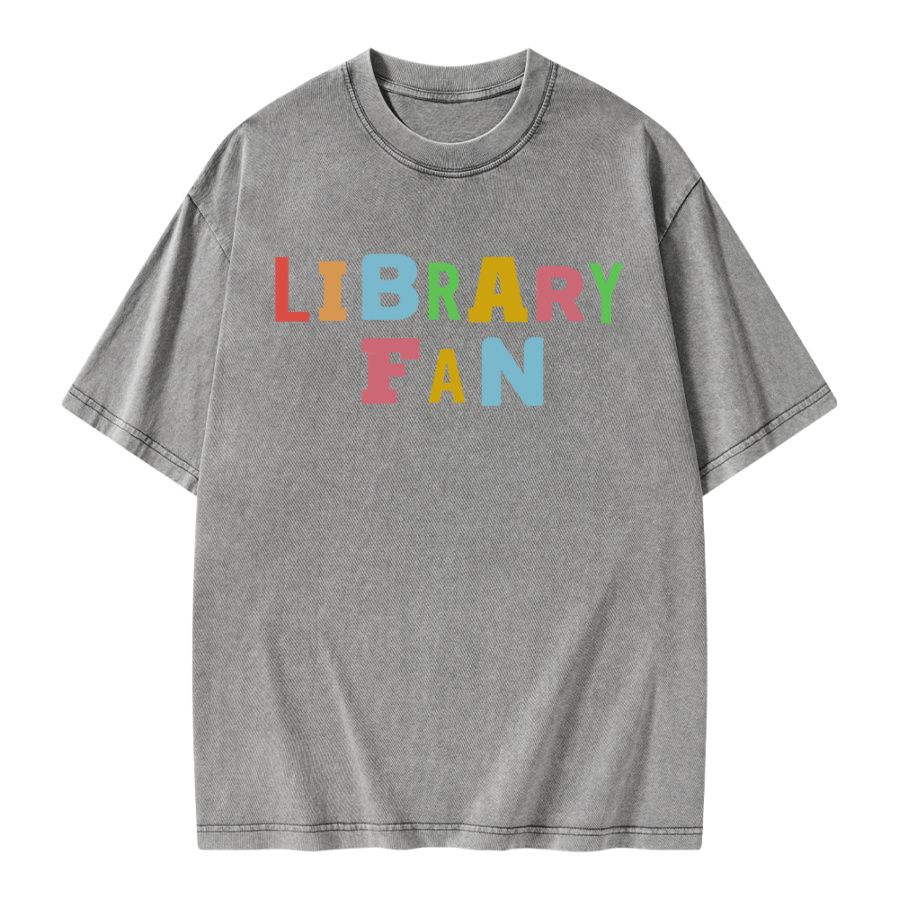Pagewings Library Fan Unisex Washed T-shirt