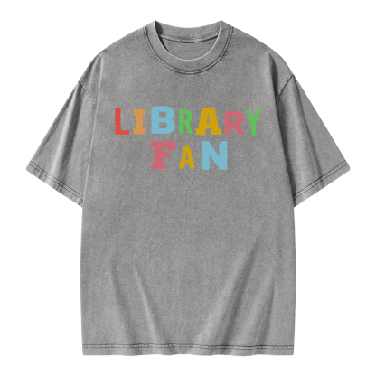 Pagewings Library Fan Unisex Washed T-shirt