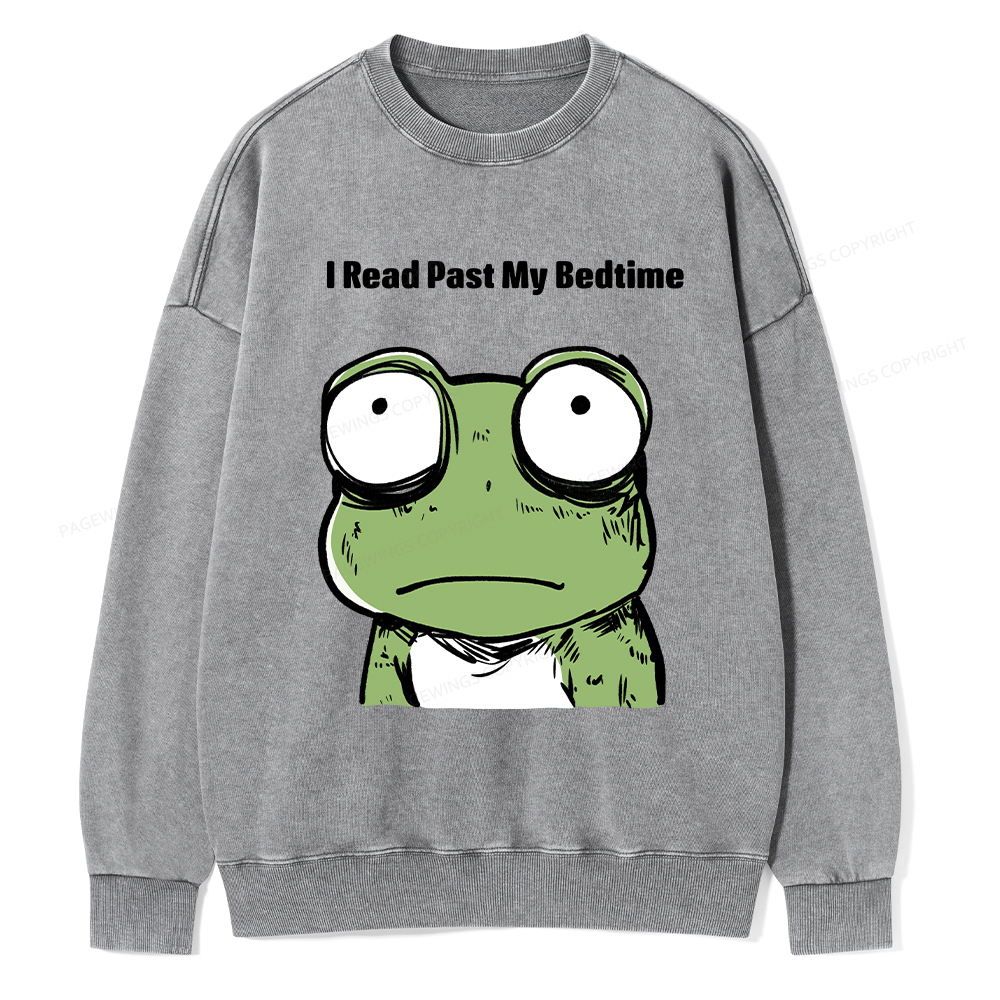 Pagewings I Read Past My Bedtime Washed Sweatshirt