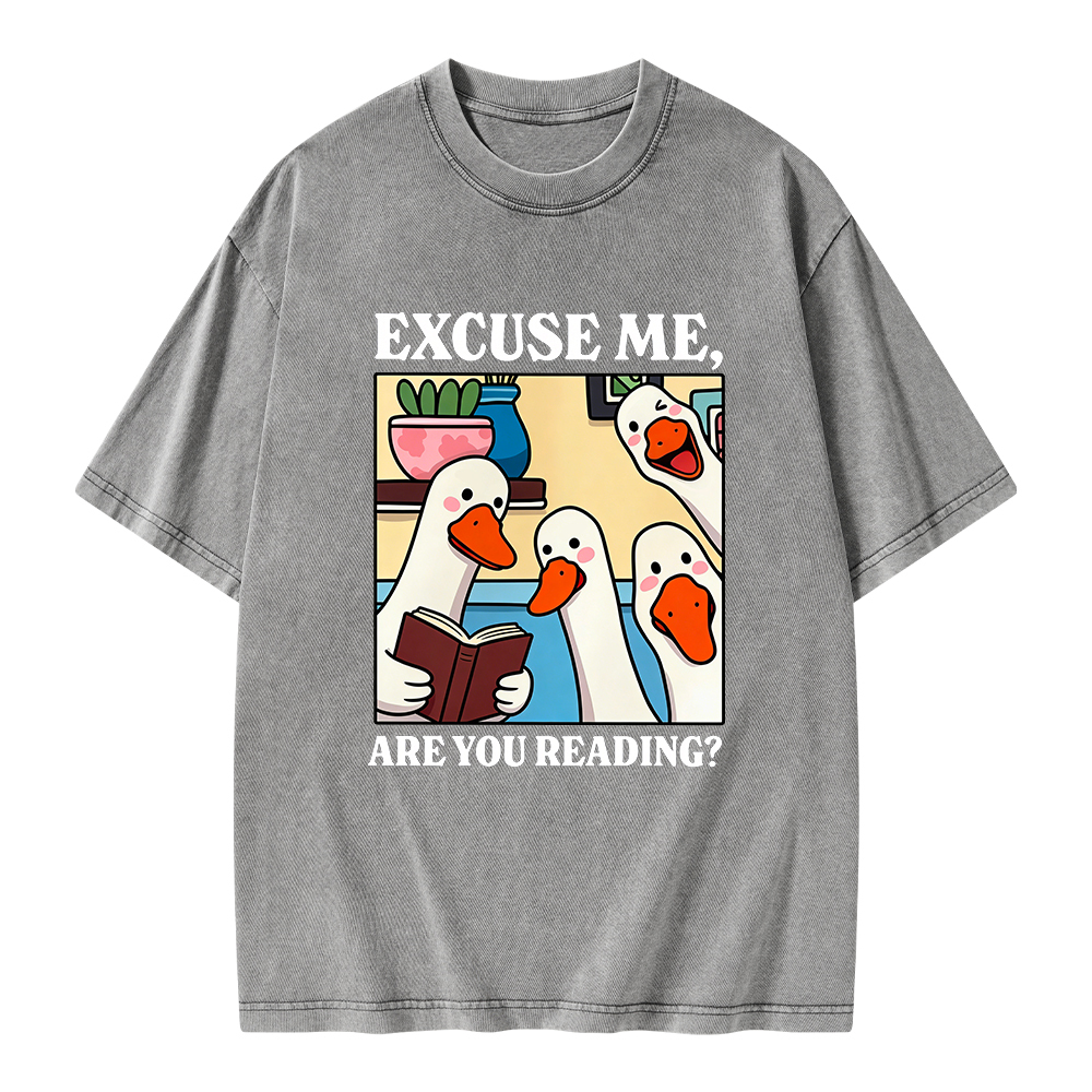 Pagewings Are You Reading Unisex Washed T-shirt