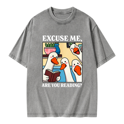 Pagewings Are You Reading Unisex Washed T-shirt