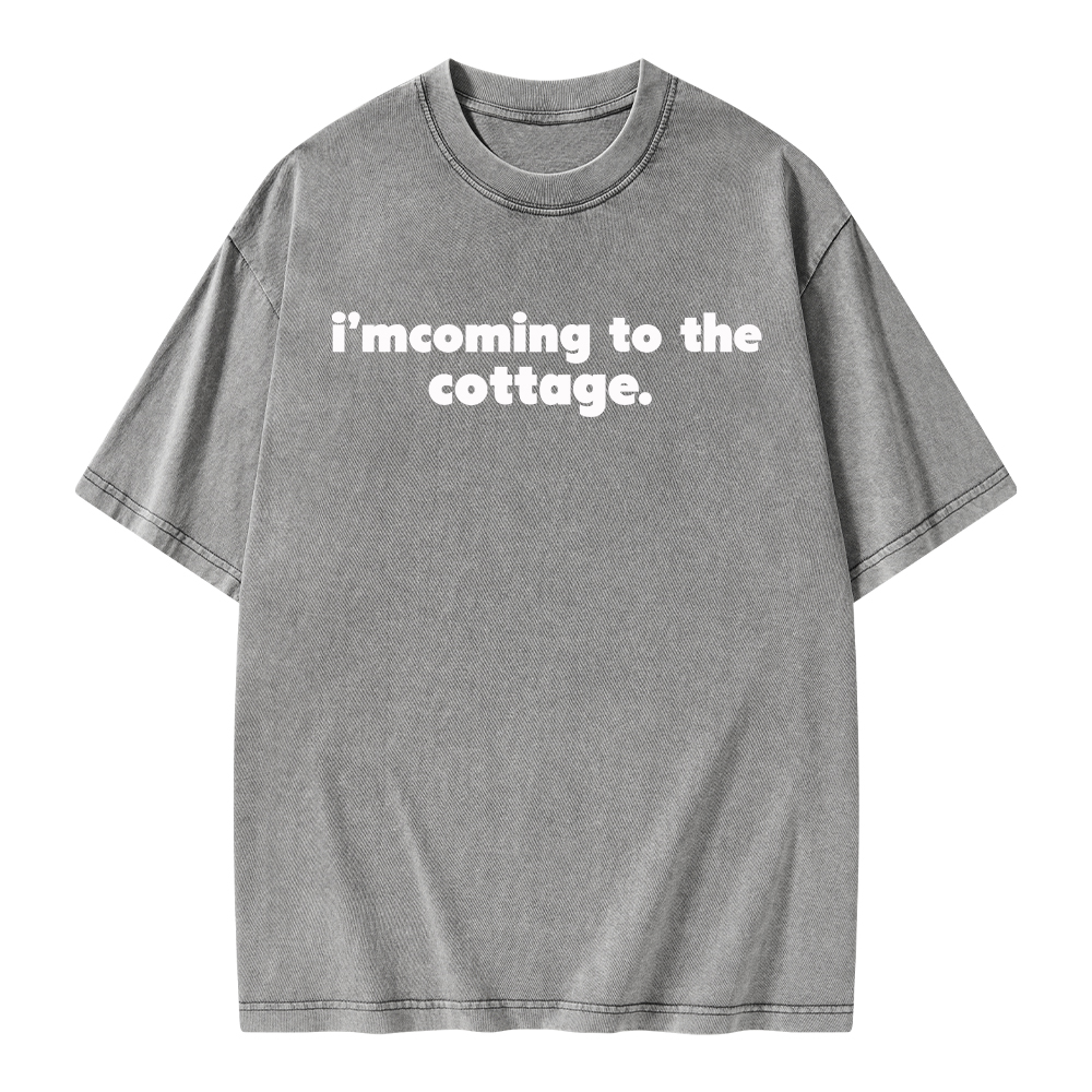 Pagewings I'm Coming to the Cottage Unisex Washed T-shirt