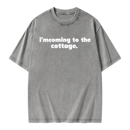 Pagewings I'm Coming to the Cottage Unisex Washed T-shirt