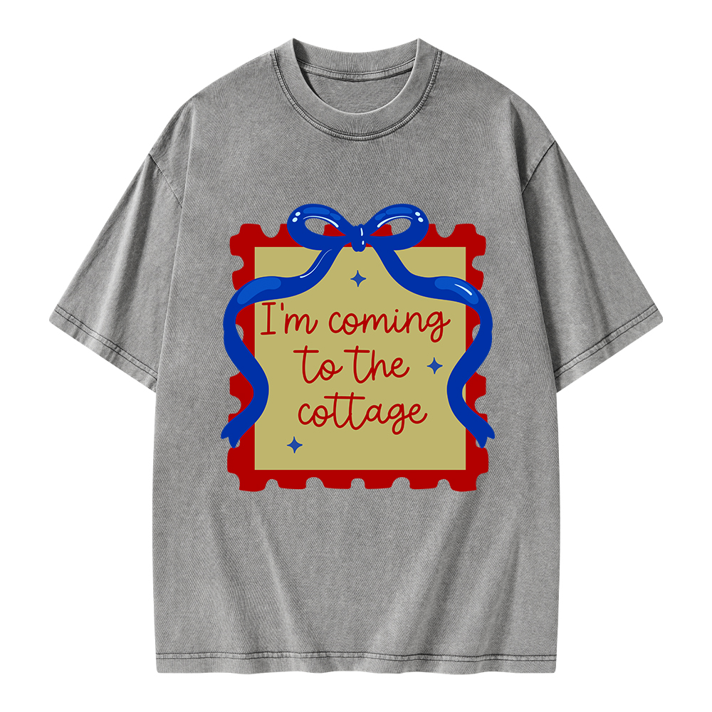 Pagewings I'm Coming To The Cottage Unisex Washed T-shirt