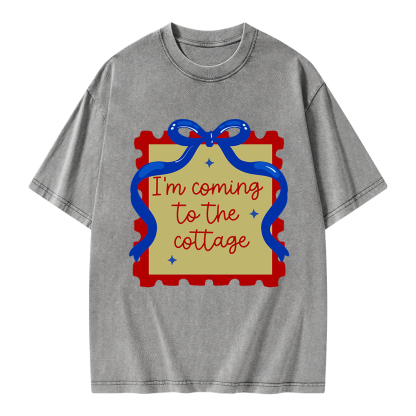 Pagewings I'm Coming To The Cottage Unisex Washed T-shirt