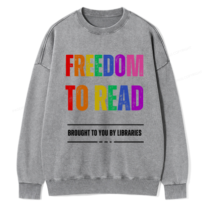 Pagewings Freedom to Read Washed Sweatshirt