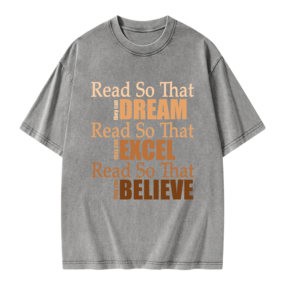 Pagewings Read Black History Unisex Washed T-shirt