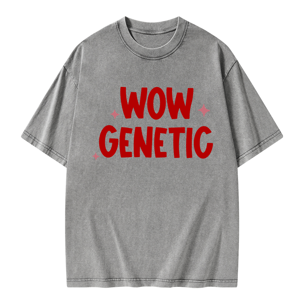 Pagewings Wow Genetic Unisex Washed T-shirt