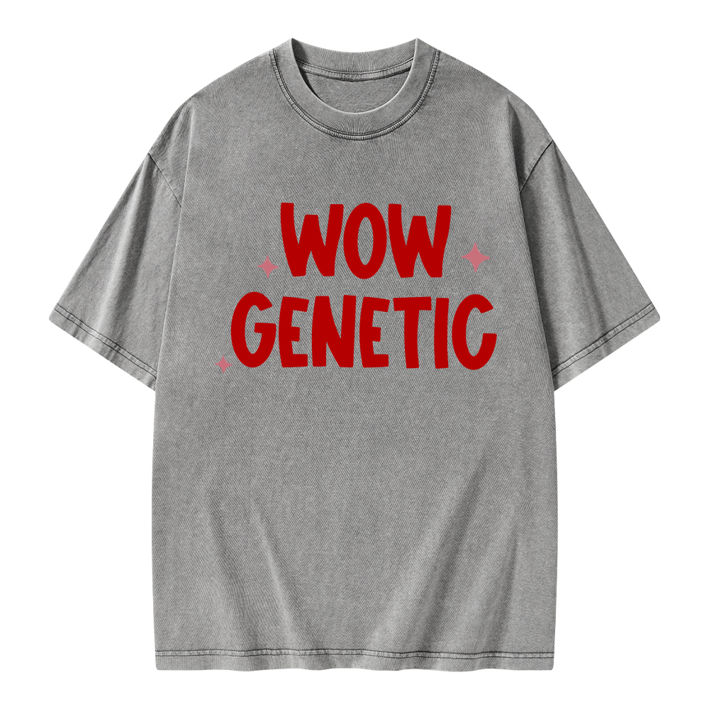 Pagewings Wow Genetic Unisex Washed T-shirt