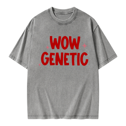 Pagewings Wow Genetic Unisex Washed T-shirt