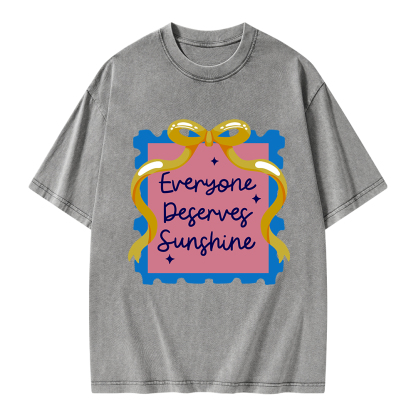 Pagewings Everyone Deserves Sunshine Unisex Washed T-shirt