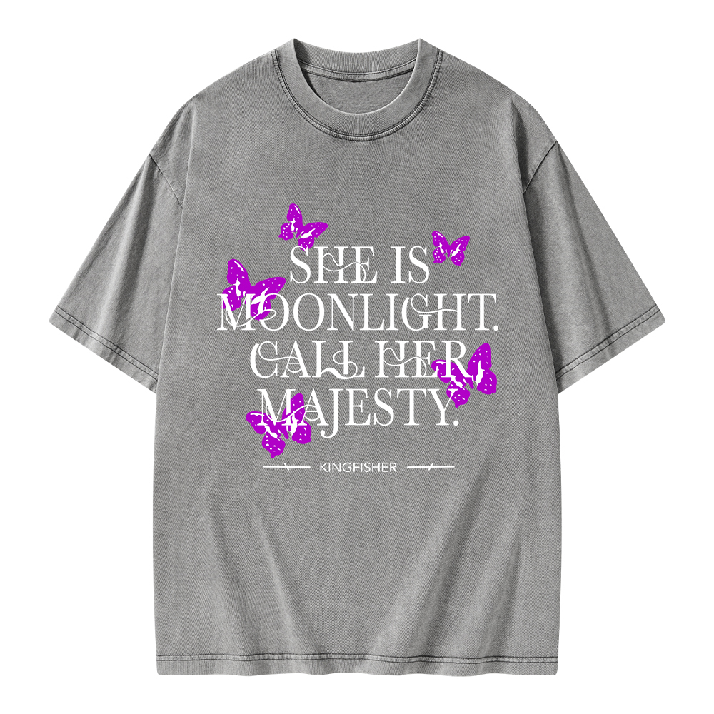 Pagewings She Is Moonlight Unisex Washed T-shirt
