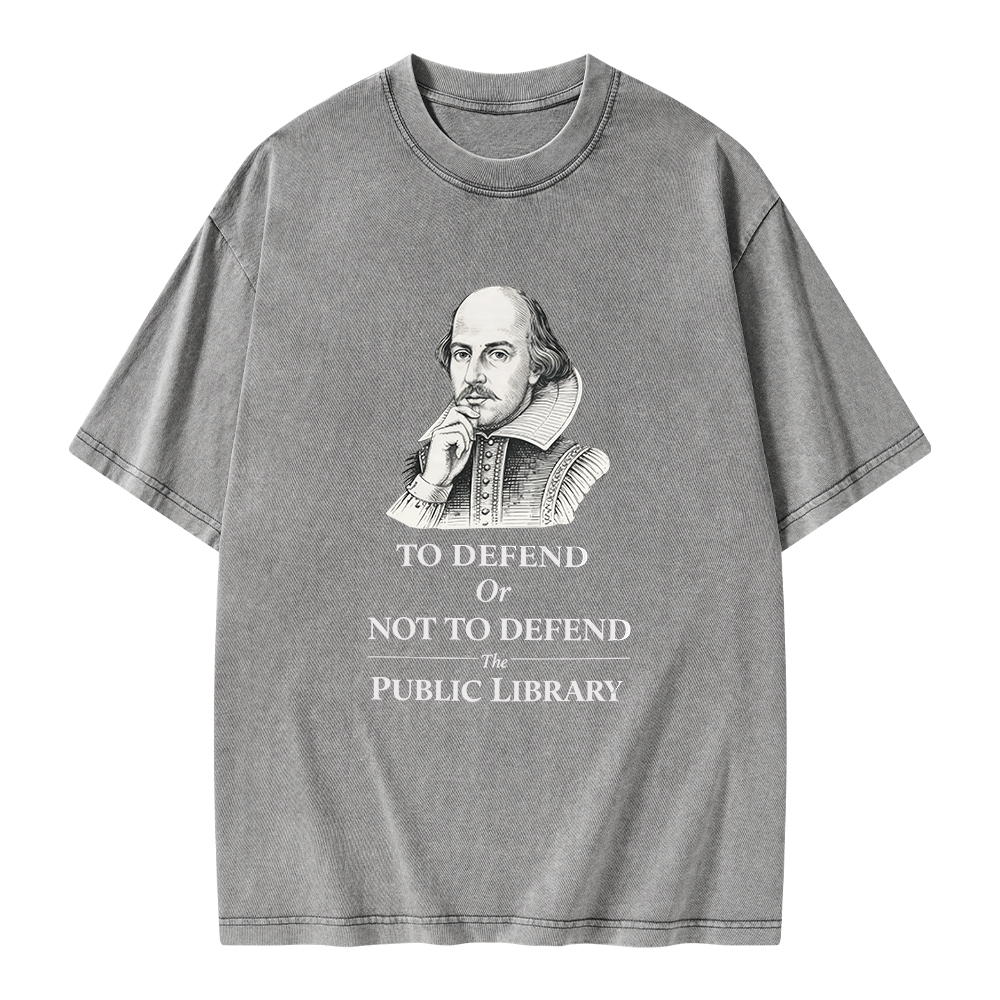 Pagewings To Defend Or Not To Defend The Public Library Unisex Washed T-shirt