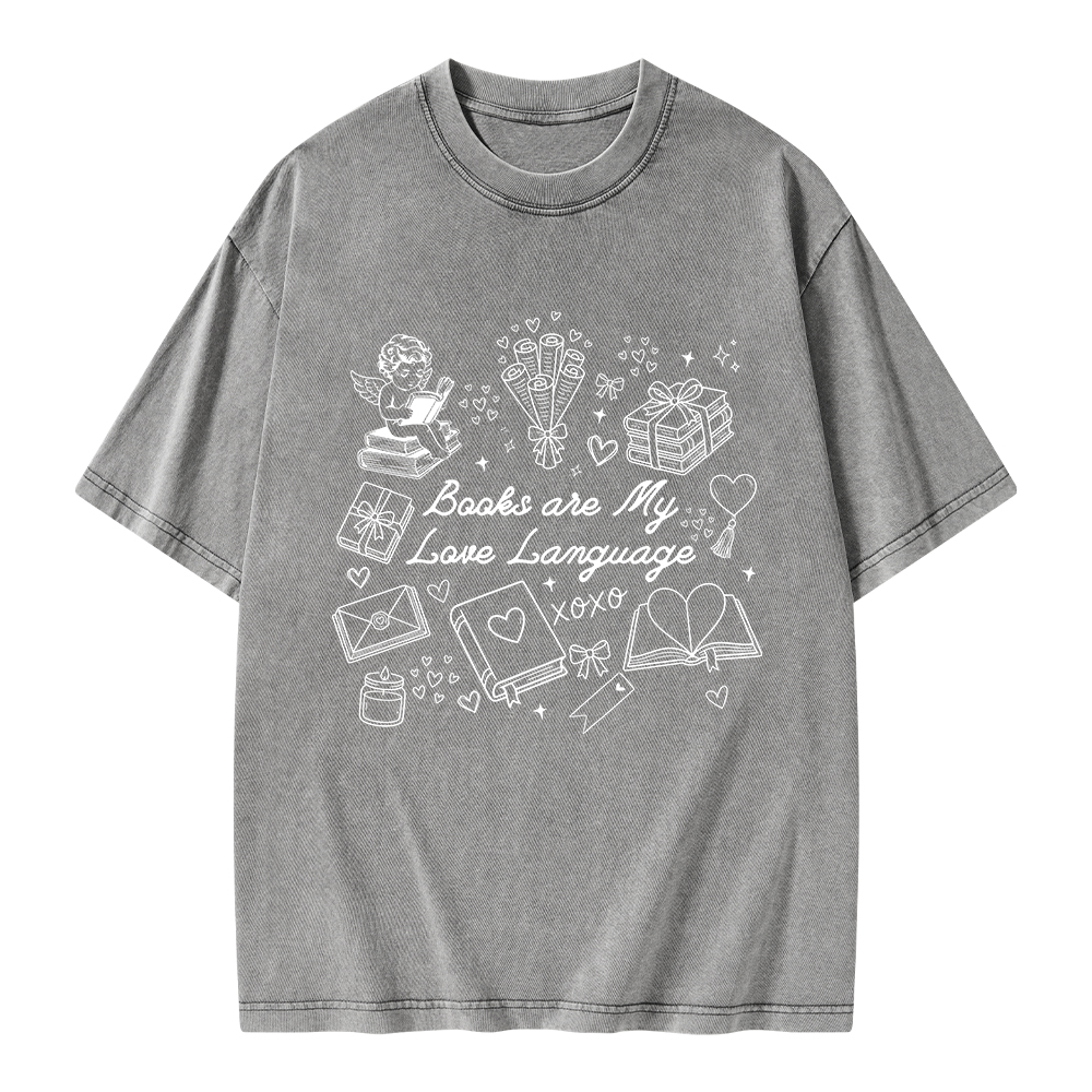 Pagewings Romance Bookish Unisex Washed T-shirt