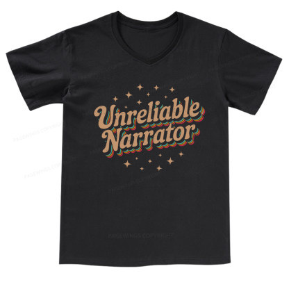 Pagewings Unreliable Narrator V-neck T-shirt