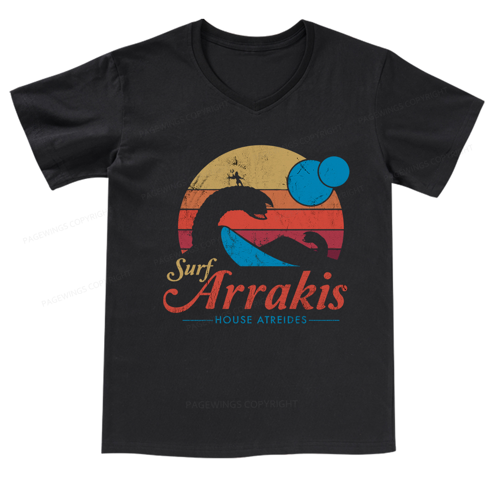 Pagewings Visit Arrakis V-neck T-shirt