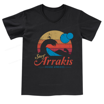 Pagewings Visit Arrakis V-neck T-shirt