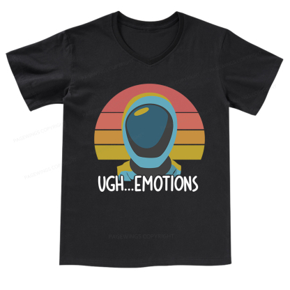 Pagewings Ugh...Emotions V-neck T-shirt