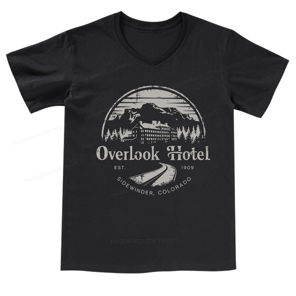 Pagewings Overlook Hotel V-neck T-shirt