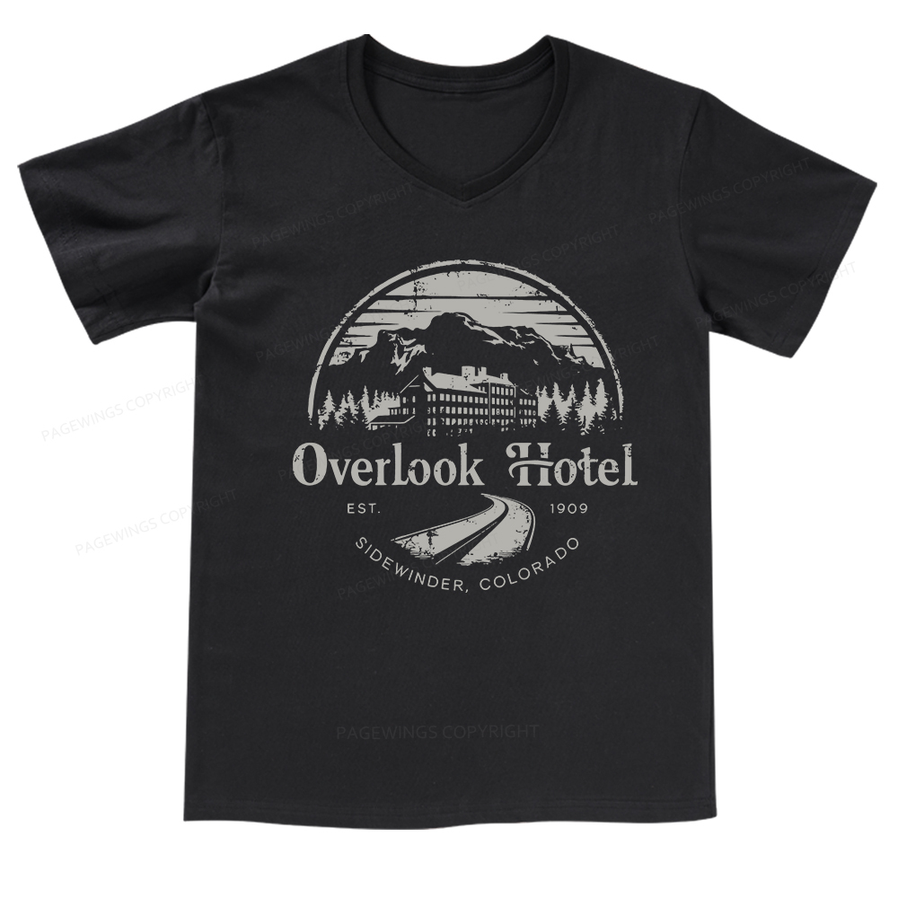 Pagewings Overlook Hotel V-neck T-shirt