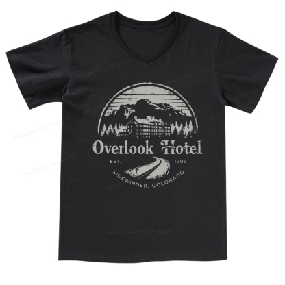 Pagewings Overlook Hotel V-neck T-shirt