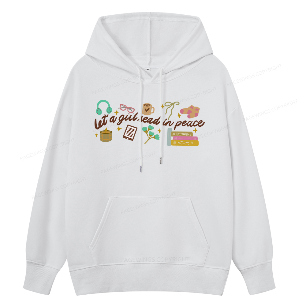 Pagewings Let a Girl Read in Peace Unisex Classic Hoodie