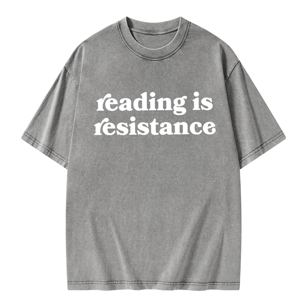 Pagewings Reading Is Resistance Unisex Washed T-shirt