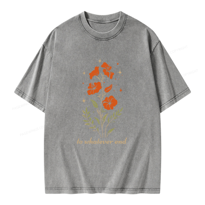 Pagewings Throne of Glass To Whatever End Unisex Washed T-shirt