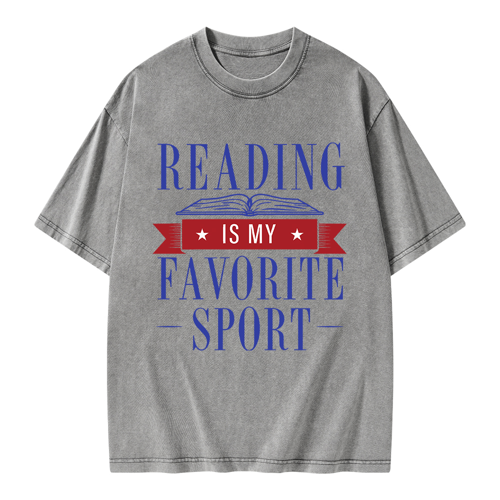 Pagewings Reading Is My Favorite Sport Unisex Washed T-shirt