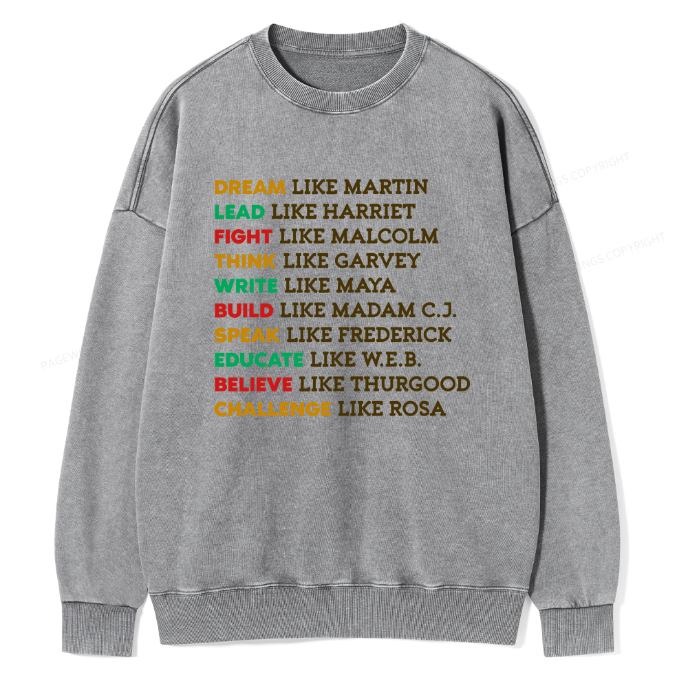 Pagewings Black History Washed Sweatshirt