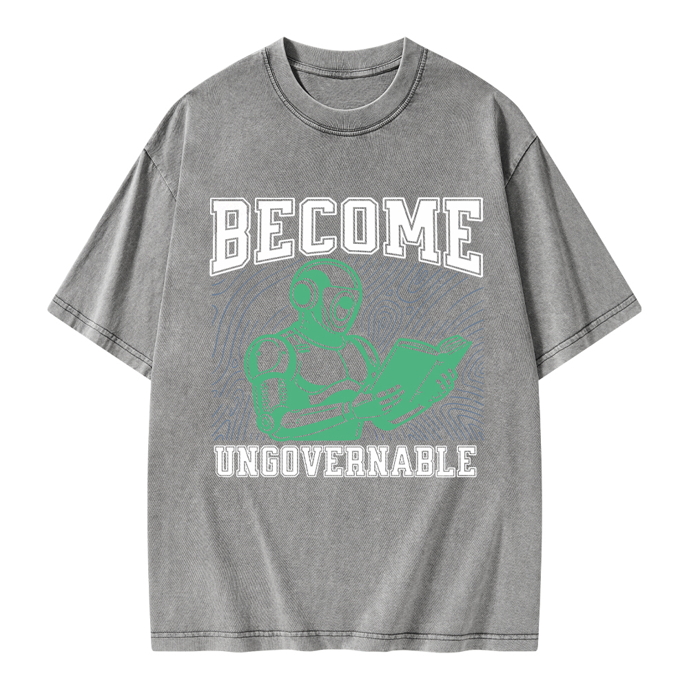 Pagewings Become Ungovernable Unisex Washed T-shirt