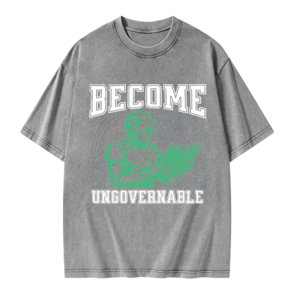 Pagewings Become Ungovernable Unisex Washed T-shirt