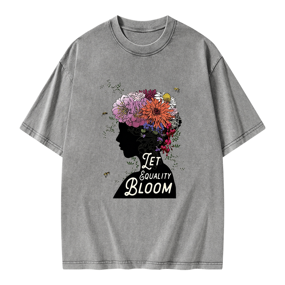 Pagewings Let Equality Bloom Unisex Washed T-shirt