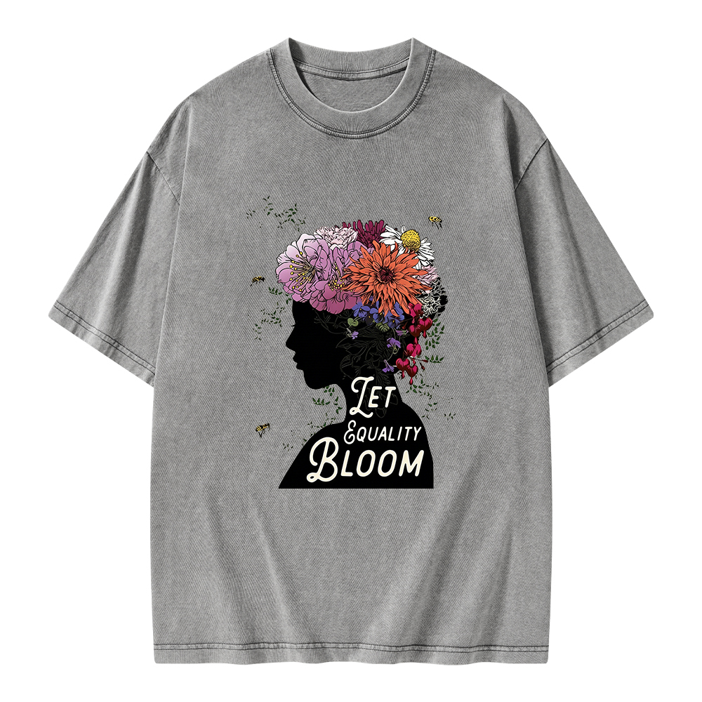Pagewings Let Equality Bloom Unisex Washed T-shirt