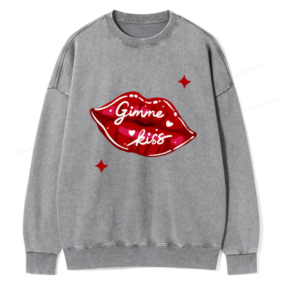 Pagewings Gimme Kiss Washed Sweatshirt