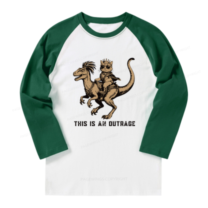 Pagewings Fantasy Book Reader Long Sleeve Raglan T-shirt