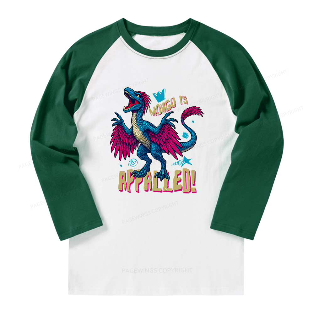 Pagewings Mongo is Appalled Long Sleeve Raglan T-shirt
