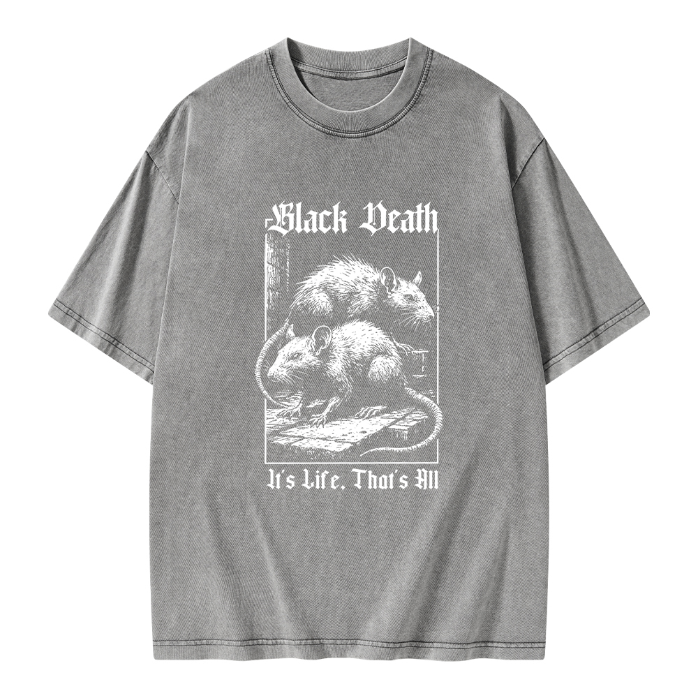 Pagewings Black Death Unisex Washed T-shirt
