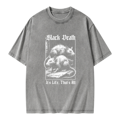 Pagewings Black Death Unisex Washed T-shirt