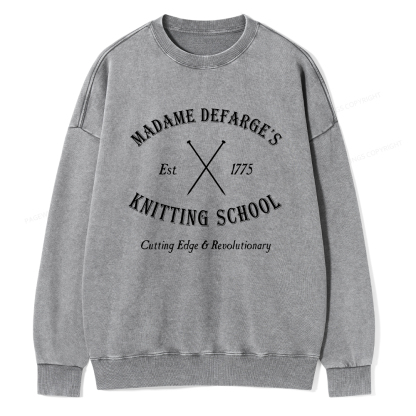 Pagewings Knitting School Washed Sweatshirt