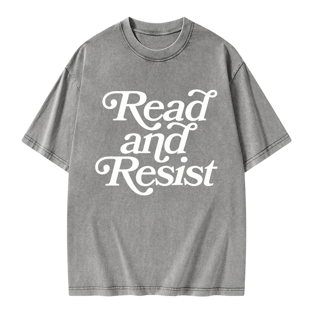 Pagewings Read and Resist  Unisex Washed T-shirt