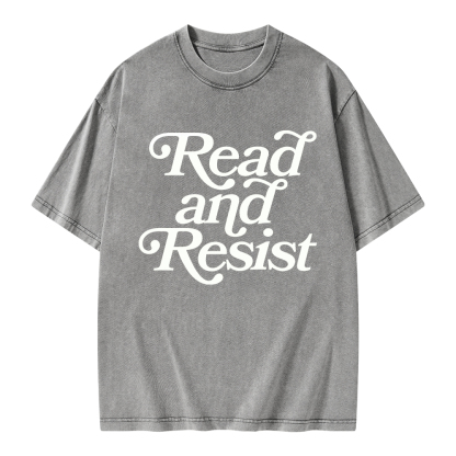 Pagewings Read and Resist  Unisex Washed T-shirt